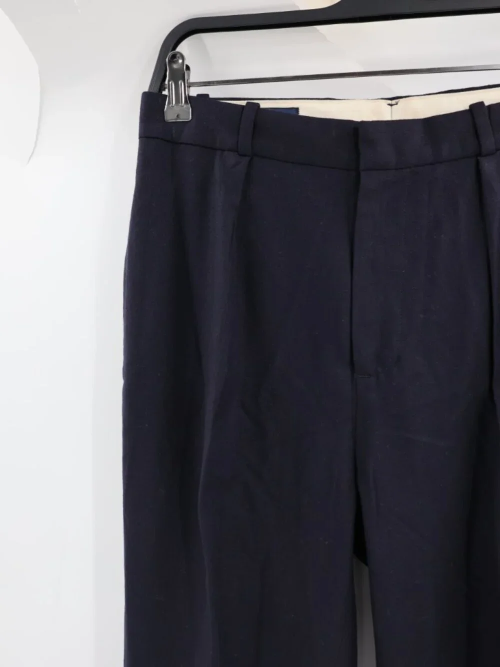 VTG Polo Ralph Lauren Dress Pant Mens 30 Straight Leg Pleated Wool Cuffed Blue
